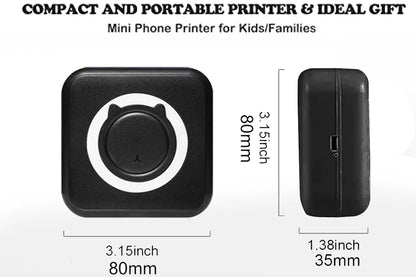 MINI Print Portable Thermal Printer Photo Pocket Thermal Label Printer 58Mm Printing Wireless Bluetooth Android IOS